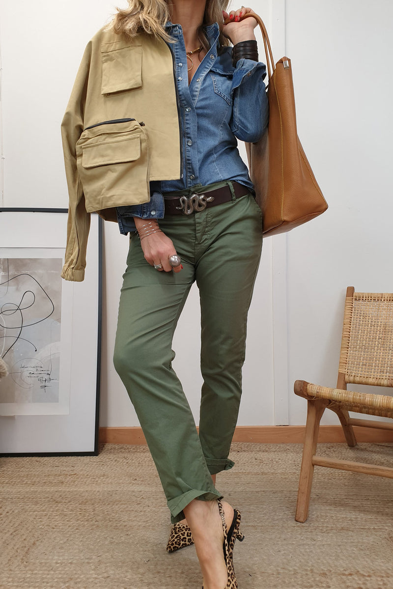 KaleaBoutique Flap Pockets Slim Buttoned Denim Shirt - KaleaBoutique.com