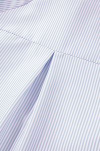 KaleaBoutique Stylish Striped Shirred Cuff Buttoned Loose Fit Shirt - KaleaBoutique.com