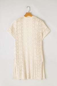 KaleaBoutique Openwork Short Sleeve Open Cardigan - KaleaBoutique.com