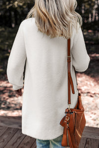 KaleaBoutique Comfortable Fuzzy Buttoned Front Midi Solid Cardigan - KaleaBoutique.com