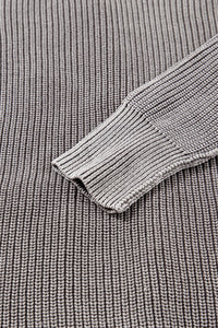 KaleaBoutique Stylish Mineral Wash Exposed Seam Patchwork Knit Open Sweater Cardigan - KaleaBoutique.com