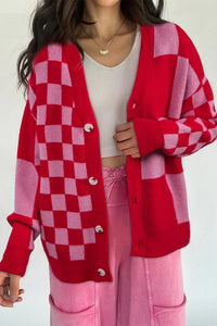 KaleaBoutique Comfortable Mixed Plaid Relaxed Sweater Cardigan - KaleaBoutique.com