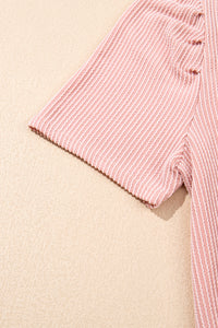 Corded Knit Crew Neck Puff Sleeve Shift Mini Dress - KaleaBoutique.com
