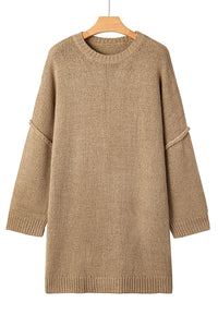 KaleaBoutique Stylish Oversize Drop Shoulder Slouchy Sweater Dress - KaleaBoutique.com