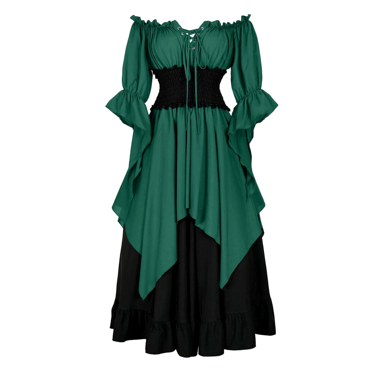 Retro Cosplay Halloween Pleated Corset Dress - KaleaBoutique.com