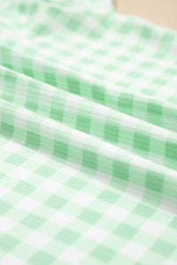 KaleaBoutique Stylish Gingham Long Sleeve Loose Top Drawstring Shorts 2pcs Lounge Set - KaleaBoutique.com