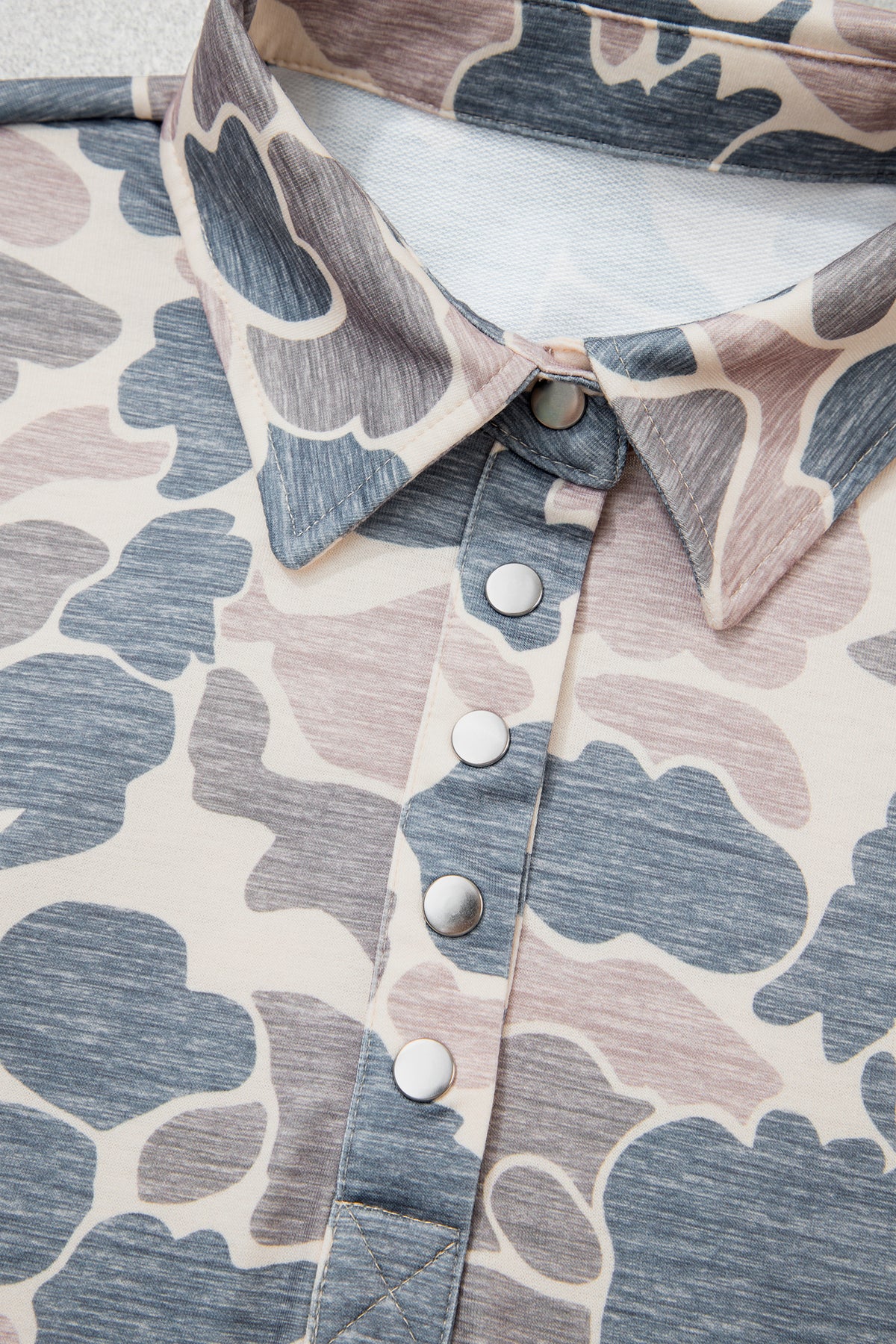 KaleaBoutique Multicolour Casual Camouflage Collar Pullover Sweatshirt