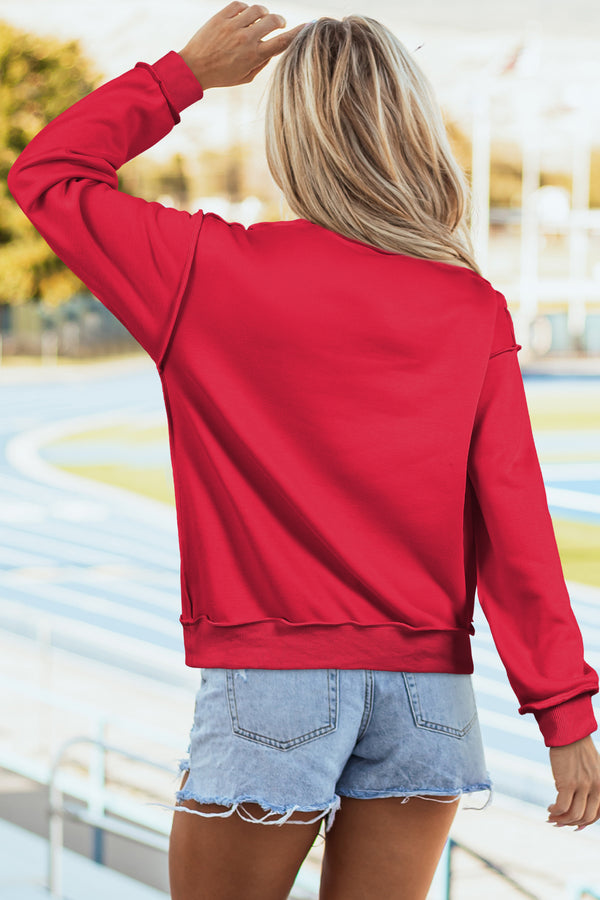 KaleaBoutique Oversize Drop Shoulder Reversible Mock Neck Sweatshirt - KaleaBoutique.com