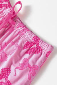 KaleaBoutique Stylish Bow Print Half Sleeve Shirt and Shorts Pajamas Set