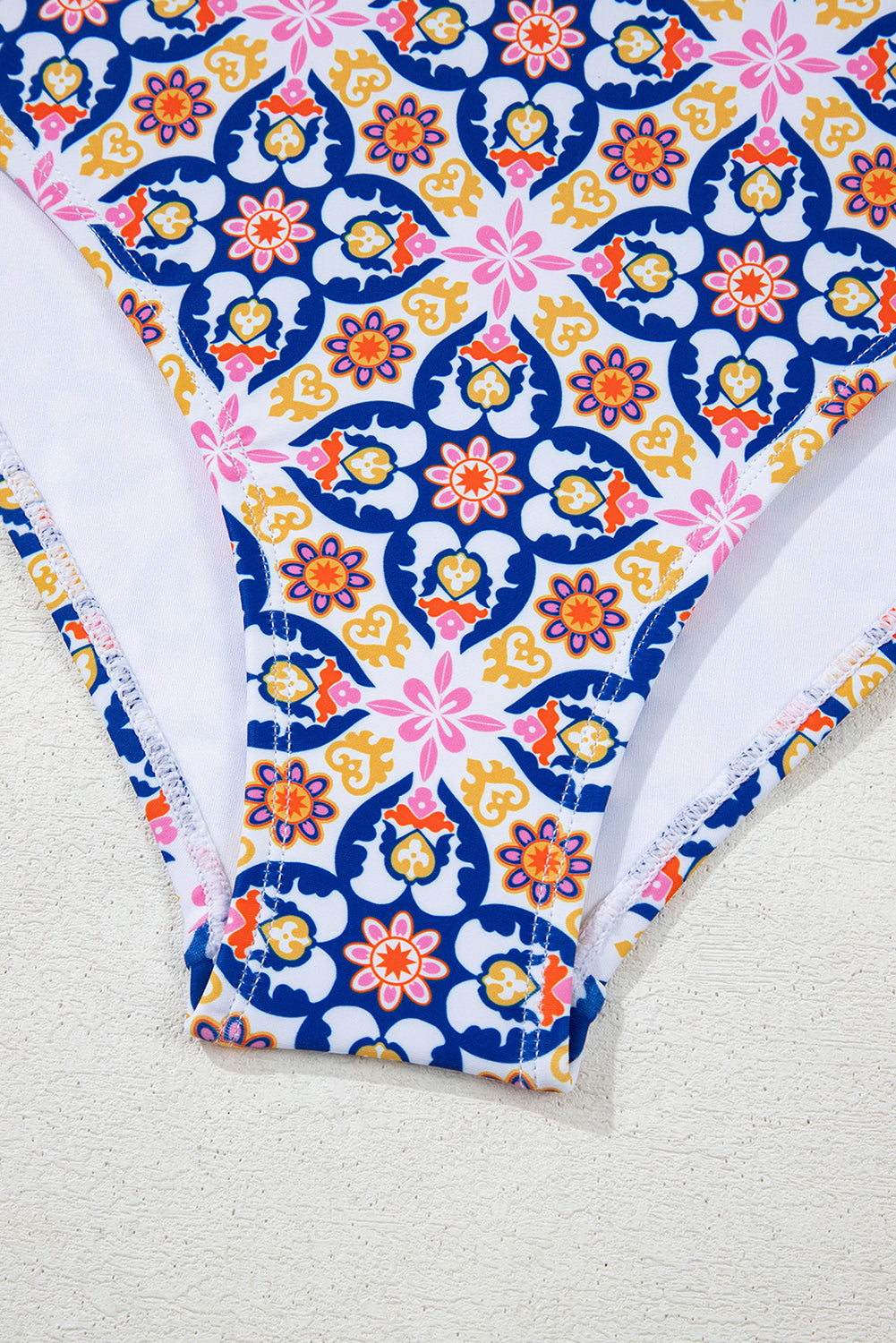Floral Print V-Neck One-Piece Swimsuit by Kalea Boutique - KaleaBoutique.com