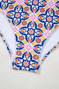Floral Print V-Neck One-Piece Swimsuit by Kalea Boutique - KaleaBoutique.com