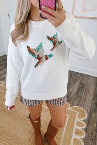 Drop Shoulder Round Neck Long Sleeve Pullover Sweater - KaleaBoutique.com
