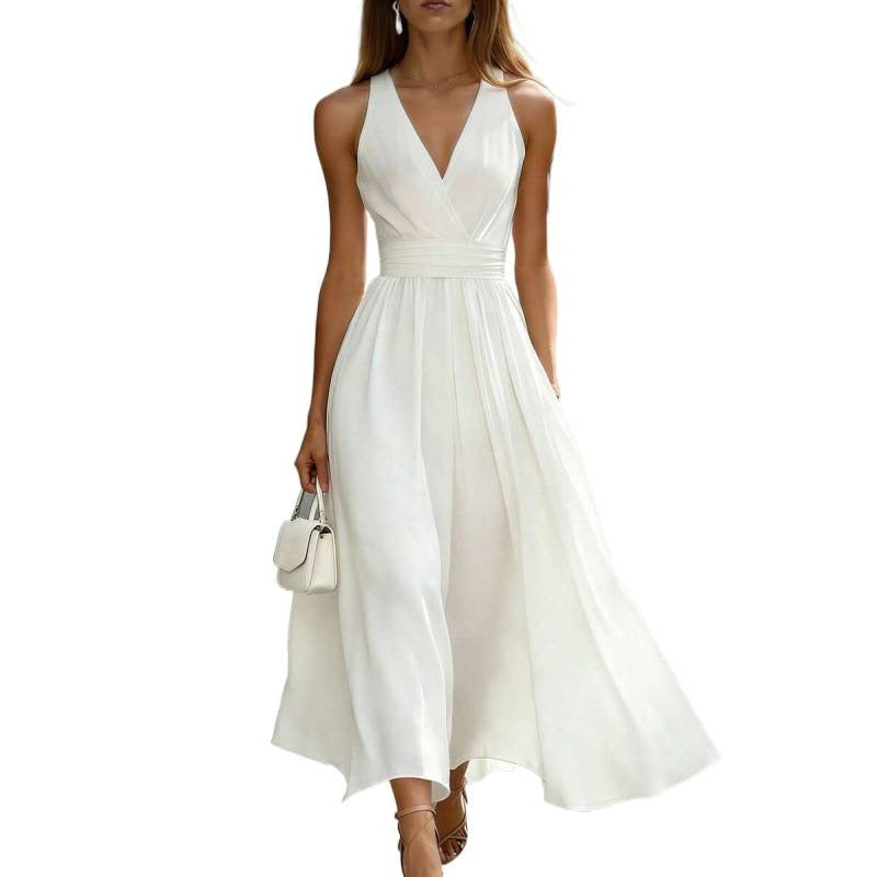 French-style Retro Sleeveless Vacation Dress For Women - KaleaBoutique.com
