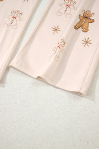 KaleaBoutique Stylish Comfortable Gingerbread Bakery Christmas Print 2 Pcs Lounge Set - KaleaBoutique.com