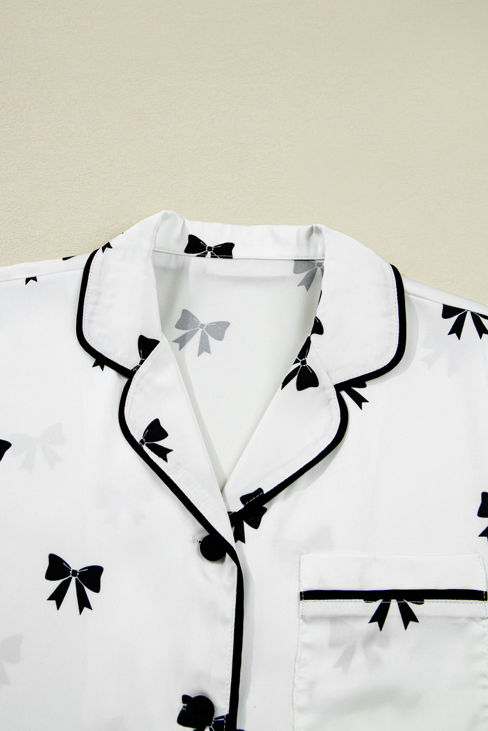 KaleaBoutique Comfortable Bows Print Two Piece Sleepwear - KaleaBoutique.com