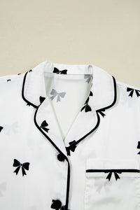 KaleaBoutique Comfortable Bows Print Two Piece Sleepwear - KaleaBoutique.com