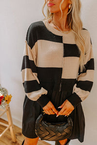 KaleaBoutique Stylish Two in One Knitted Top High Waist Splicing Hem Sweater Dress - KaleaBoutique.com