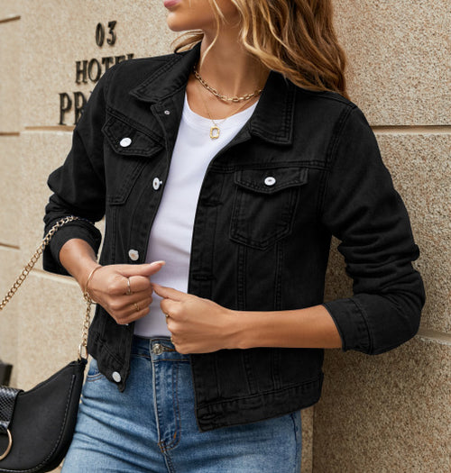 KaleaBoutique Women's Slim Lapel Denim Jacket - KaleaBoutique.com