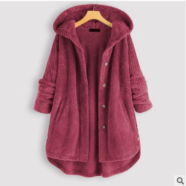KaleaBoutique Women's Hooded Velvet-Look Sweatshirt Coat - KaleaBoutique.com