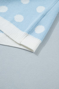 KaleaBoutique Comfortable Polka Dot Puff Short Sleeve Sweater Top - KaleaBoutique.com