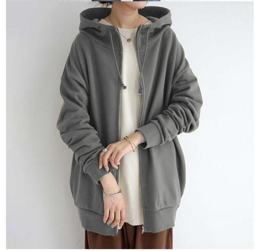 Women's Longline Full-Zip Drawstring Hoodie with Pockets - KaleaBoutique.com