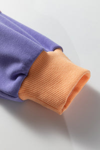 KaleaBoutique Stylish Color Block Patchwork Drop Shoulder Cropped Sweatshirt - KaleaBoutique.com