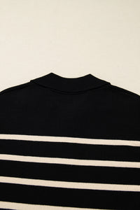 KaleaBoutique Stylish Polo Collar Puff Sleeve Sweater Mini Dress - KaleaBoutique.com