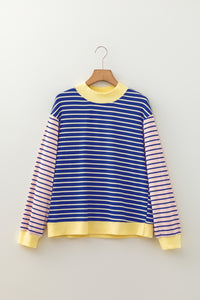 KaleaBoutique Stylish Contrast Long Sleeve Crew Neck Pullover Top - KaleaBoutique.com