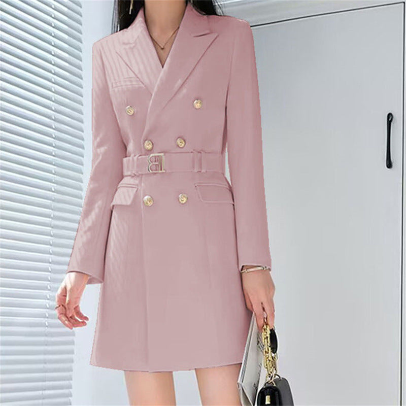 Office Lady Style Slimming Waist Trimming Coat Women's Top - KaleaBoutique.com