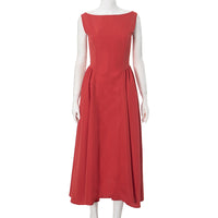 Elegant Boat-neck Waist Slimming Dress Women - KaleaBoutique.com
