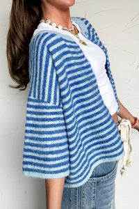 KaleaBoutique Stylish Loose Half Sleeve Knit Button Down Sweater Cardigan - KaleaBoutique.com