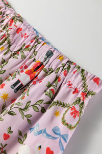 KaleaBoutique Stylish Christmas Holiday Print Nutcracker Long Sleeve Shorts 2pcs Pajama Set - KaleaBoutique.com