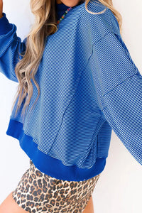KaleaBoutique Stylish Beautiful Ribbed Cuffs Hem Long Sleeve Pullover Top - KaleaBoutique.com