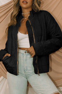 Zip-Up Pocket Quilted Jacket - KaleaBoutique.com