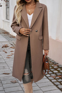 KaleaBoutique Stylish Single Breasted Lapel Collar Flap Pocketed Overcoat - KaleaBoutique.com