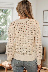 KaleaBoutique Stylish Hollowed Pattern Knit Zip Up Drop Shoulder Sweater Cardigan - KaleaBoutique.com