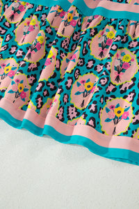 KaleaBoutique Classic Stylish Leopard Floral Short Dress - KaleaBoutique.com