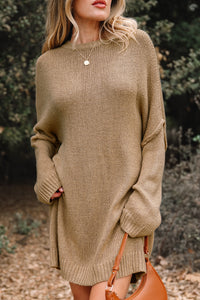 KaleaBoutique Stylish Oversize Drop Shoulder Slouchy Sweater Dress - KaleaBoutique.com