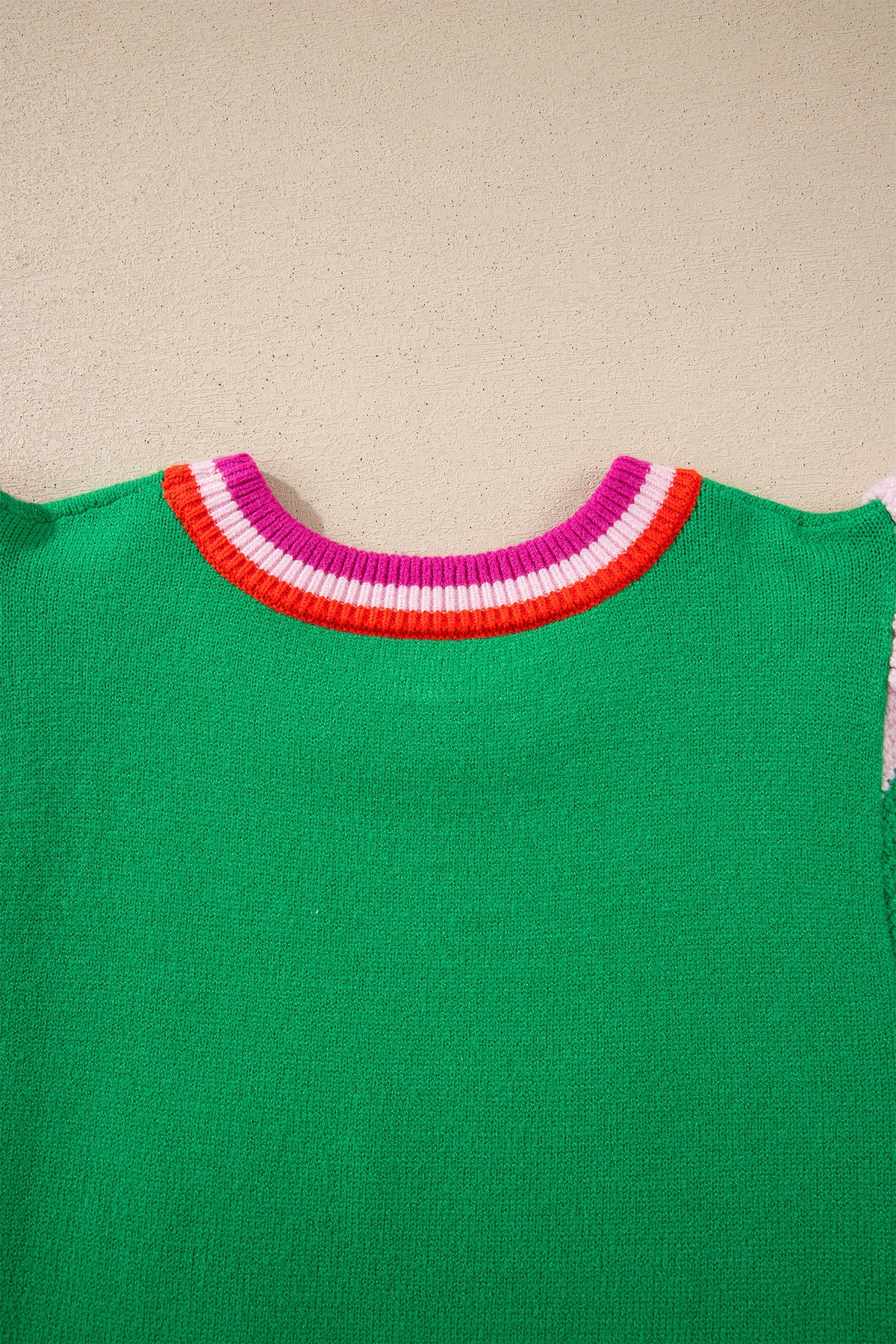 KaleaBoutique Stylish Shiny Lucky Striped Flutter Sleeve Round Neck Sweater - KaleaBoutique.com