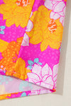KaleaBoutique Floral Print Flounce Sleeve Notched Neck Blouse - KaleaBoutique.com