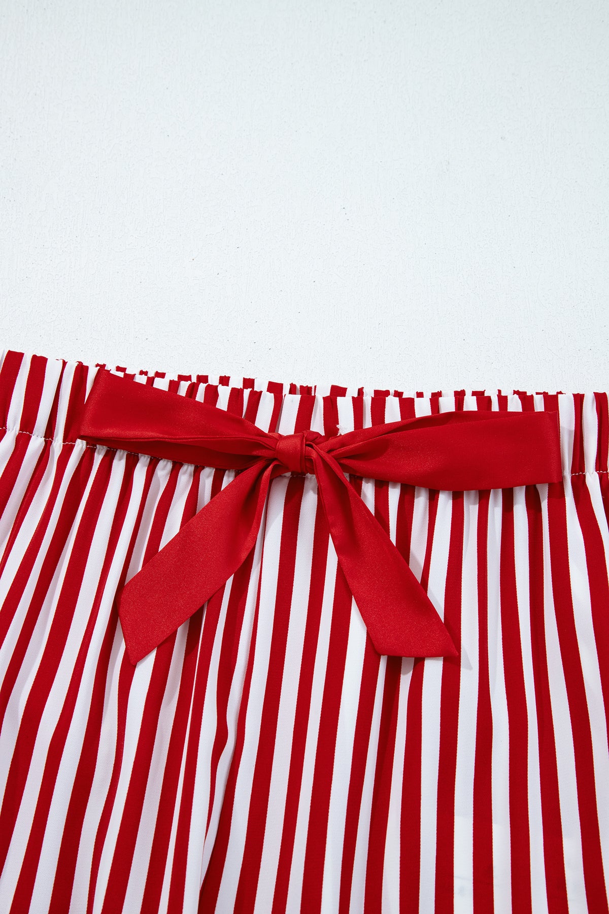 KaleaBoutique Comfortable Contrast Velvet Trim Bow Knot Waist 2pcs Pajama Set - KaleaBoutique.com