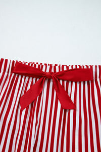 KaleaBoutique Comfortable Contrast Velvet Trim Bow Knot Waist 2pcs Pajama Set - KaleaBoutique.com