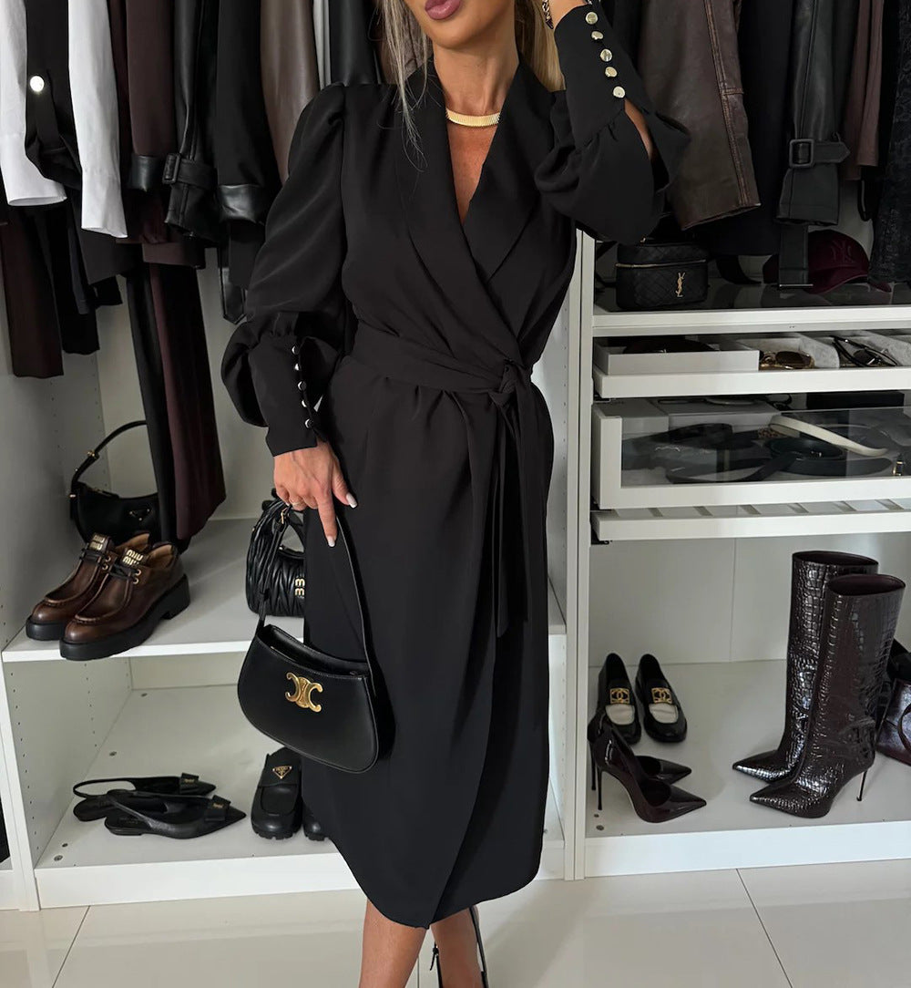 Long Sleeve Commuter Office Dress Women - KaleaBoutique.com