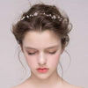 Delicate Floral Blossom Pearls and Rhinestones Wedding Bridal Boho Headband Wreath Bejeweled Hair Vine Floral Accessory 11.8"L - KaleaBoutique.com