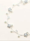 Delicate Floral Blossom Pearl Hair Vine, Boho Wedding Flower Bridal Headband, Pearl Head Wreath for Bride - KaleaBoutique.com