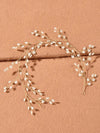 Delicate Wedding Hair Vine for Brides, Minimalist Gold Wire Headband, Elegant Bridal Headband Hair Garland - KaleaBoutique.com