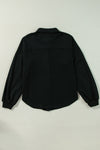 KaleaBoutique Waffle Knit Patchwork Buttoned Oversized Shacket - KaleaBoutique.com
