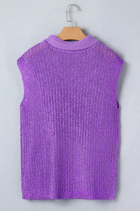 KaleaBoutique Stylish Solid Color Knit High Neck Short Sleeve Sweater - KaleaBoutique.com