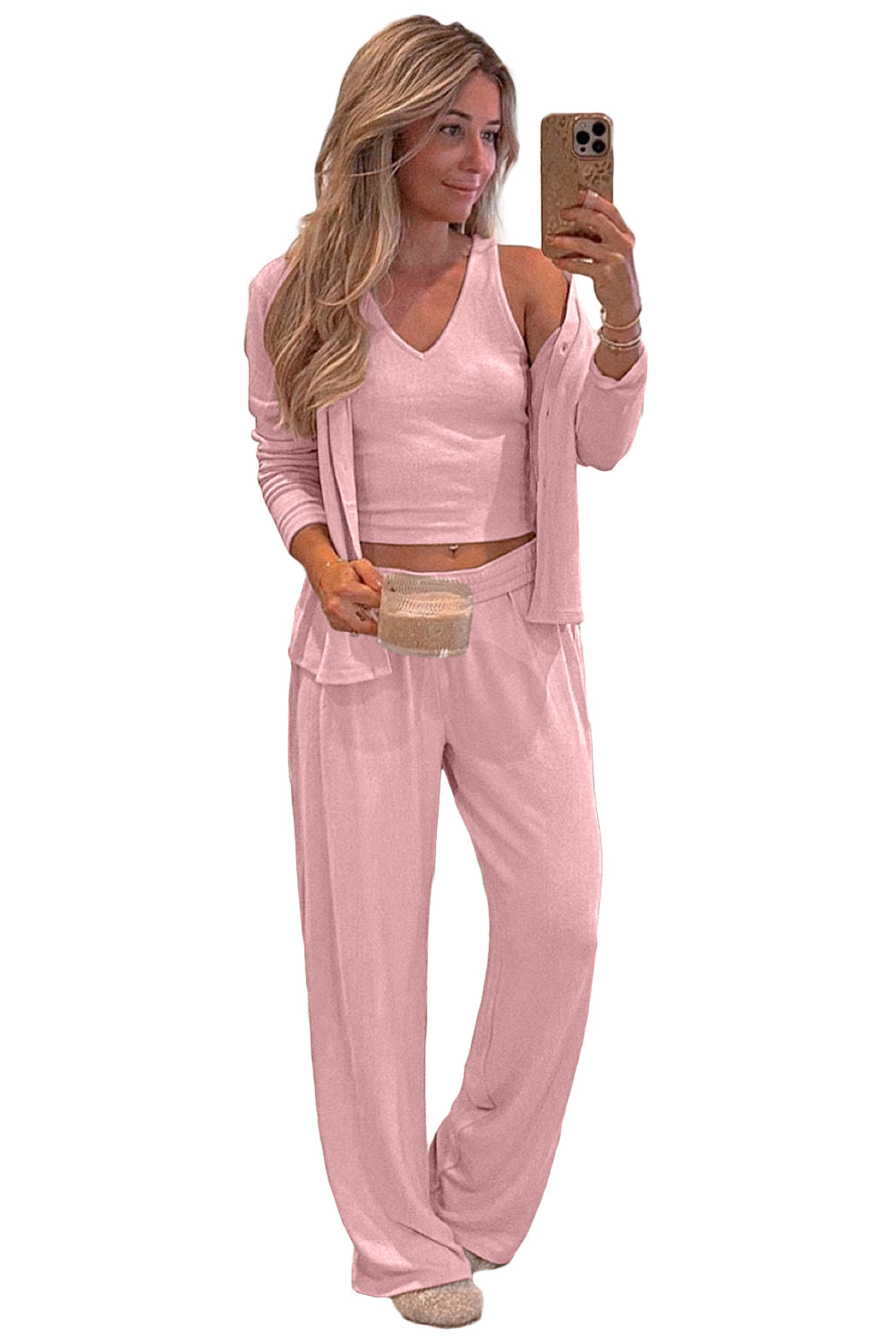 KaleaBoutique Perfect and Comfortable Stylish 3-Piece Cozy Knit Lounge Set - KaleaBoutique.com