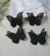 Double Butterfly 4 PC Hair Clip Set, Wedding Embroidered Chiffon Hairclips, Lace Butterfly Bridal Hair Cliips - KaleaBoutique.com